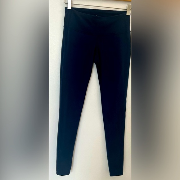 Athleta Women’s XS Navy Blue Mid Rise Leggings Compression Gym RN# 54023 SOFT - Picture 4 of 9